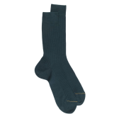 Chaussettes Homme luxe en laine mérinos extra fine - Vert thym | Doré Doré