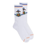 Chaussettes hommes à bouclettes - Motif ancre | Doré Doré