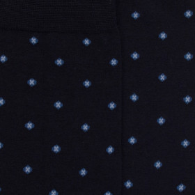Chaussettes en laine motif cravate - Bleu marine | Doré Doré