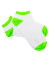 Socquettes femme en coton et polyamide - Blanc et vert fluo