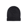 Bonnet en laine mérinos et cachemire - Gris anthracite