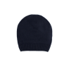 Bonnet en laine mérinos et cachemire - Bleu foncé