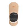 Chaussettes invisibles homme en coton égyptien et bandes anti-glisse - Beige