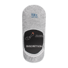 Chaussettes invisibles homme en coton égyptien et bandes anti-glisse - Gris