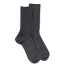 Chaussettes sans bord élastique en coton égyptien - Spécial jambes sensibles - Gris chiné