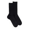 Chaussettes sans bord élastique en coton égyptien - Spécial jambes sensibles - Noir | Doré Doré