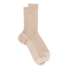 Chaussettes homme jambe sensible sans bord élastique en fil d'Ecosse - Beige