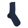 Chaussettes homme jambe sensible sans bord élastique en fil d'Ecosse - Bleu marine