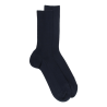 Chaussettes homme jambe sensible sans bord élastique en fil d'Ecosse - Bleu foncé