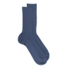 Chaussettes homme jambe sensible sans bord élastique en fil d'Ecosse - Bleu facteur