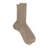 Chaussettes homme jambe sensible sans bord élastique en fil d'Ecosse - Terre kaki