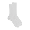 Chaussettes homme à côtes sans bord élastique en fil d'Écosse - Blanc