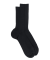 Chaussettes homme jambe sensible sans bord élastique en fil d'Ecosse - Noir