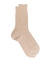 Chaussettes Homme côtelées en pur fil d'Ecosse - Beige