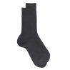 Chaussettes Homme côtelées en pur fil d'Ecosse - Gris foncé | Doré Doré