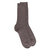 Chaussettes homme à côtes en laine - Brun loutre | Doré Doré