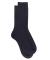 Chaussettes côtelées en laine Mérinos épaisse - Bleu foncé