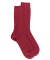 Chaussettes homme à côtes en laine - Rouge pommard