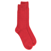 Chaussettes homme en laine et cachemire - Rouge Ponceau | Doré Doré