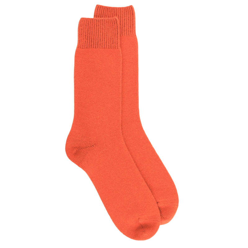Chaussettes homme en laine et cachemire - Cuivre | Doré Doré