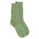 Chaussettes femme en laine et cachemire - Vert tremble | Doré Doré