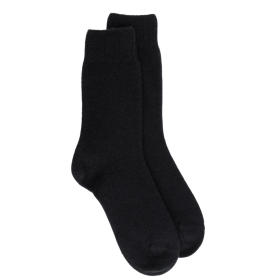 Chaussettes femme Douceur en laine mérinos et cachemire - Noir | Doré Doré