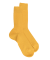 Chaussettes homme en laine mérinos côtelées - Jaune