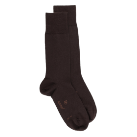 Chaussettes homme en laine et coton  - Marron Chocolat | Doré Doré