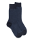 Chaussettes homme caviar en laine merinos - Bleu