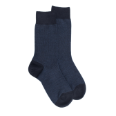 Chaussettes homme caviar en laine merinos - Bleu | Doré Doré