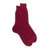 Chaussettes homme luxe en pur fil d'écosse extra fin - Framboise