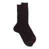 Chaussettes homme luxe en pur fil d'écosse extra fin - Marron | Doré Doré