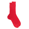 Chaussettes homme luxe en pur fil d'écosse extra fin - Rouge ponceau | Doré Doré