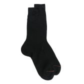 Chaussettes homme luxe en pur fil d'écosse extra fin - Noir | Doré Doré