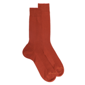 Chaussettes Homme luxe en laine mérinos extra fine - Henné | Doré Doré