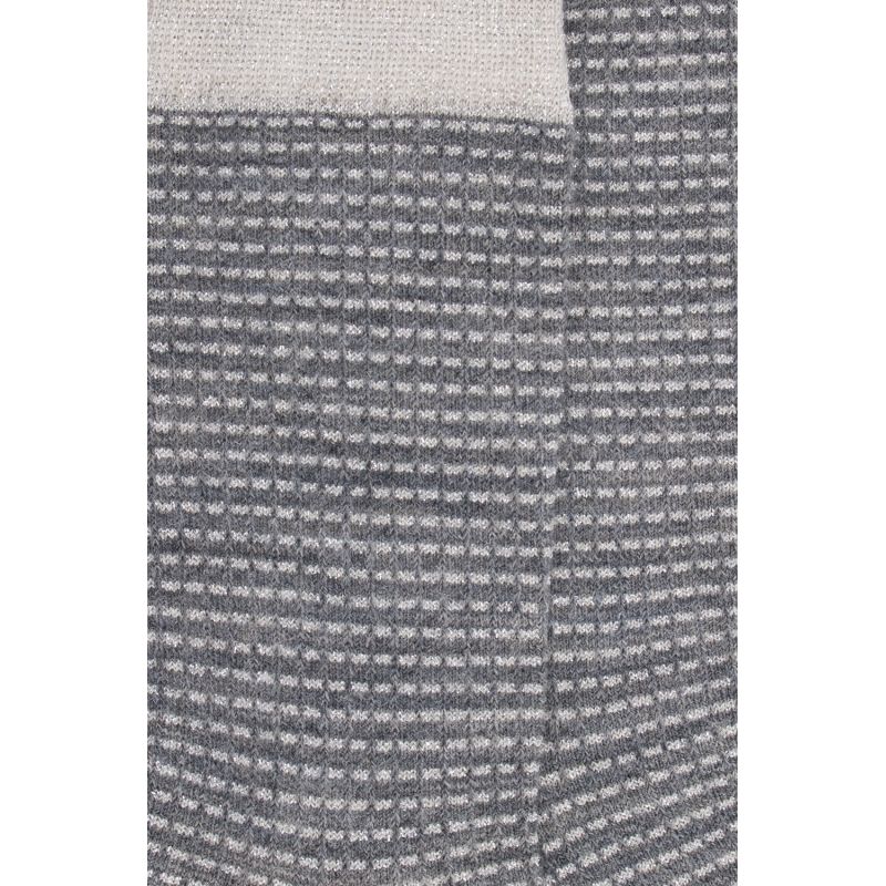 Chaussettes en laine mérinos avec effet brillant lurex - Gris | Doré Doré