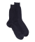 Chaussettes homme luxe en pure soie - Bleu marine