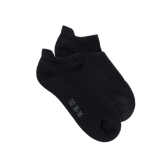 Socquettes femme en coton bouclette - Noir | Doré Doré