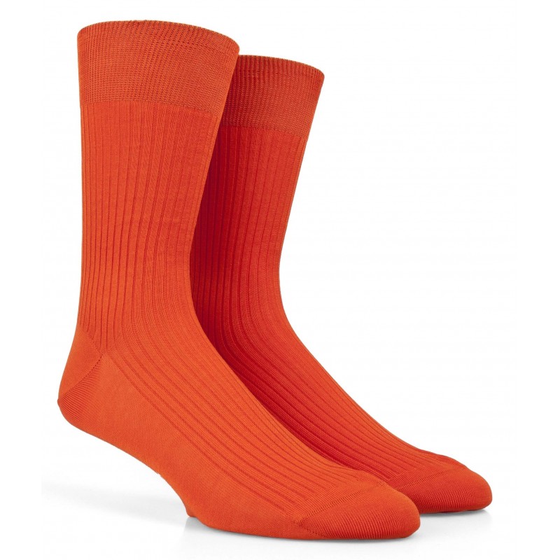 Chaussettes Dore Dore à fines côtes - Orange
