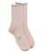 Chaussettes femme en coton doux avec bords roulés  - Beige