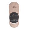 Chaussettes invisibles homme en fil d'écosse et bandes anti-glisse - Beige