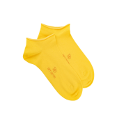 Socquettes femme et fines en coton égyptien - Jaune | Doré Doré
