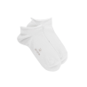 Socquettes courtes avec bord roulé en coton égyptien - Blanc
